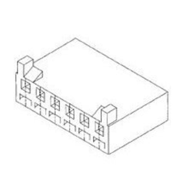 Molex 156 KK SPOX Rcpt Hsg W/Ramp 10Ckt 43061-0010